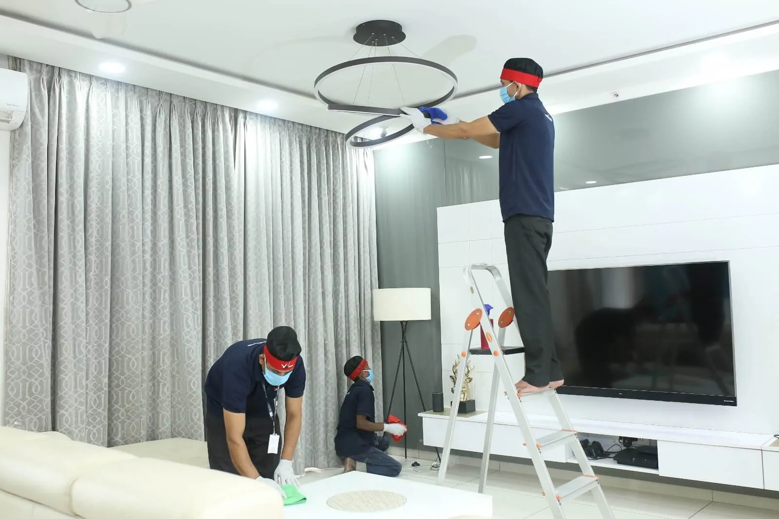 Professional home deep cleaning in a Bengaluru apartment